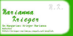 marianna krieger business card